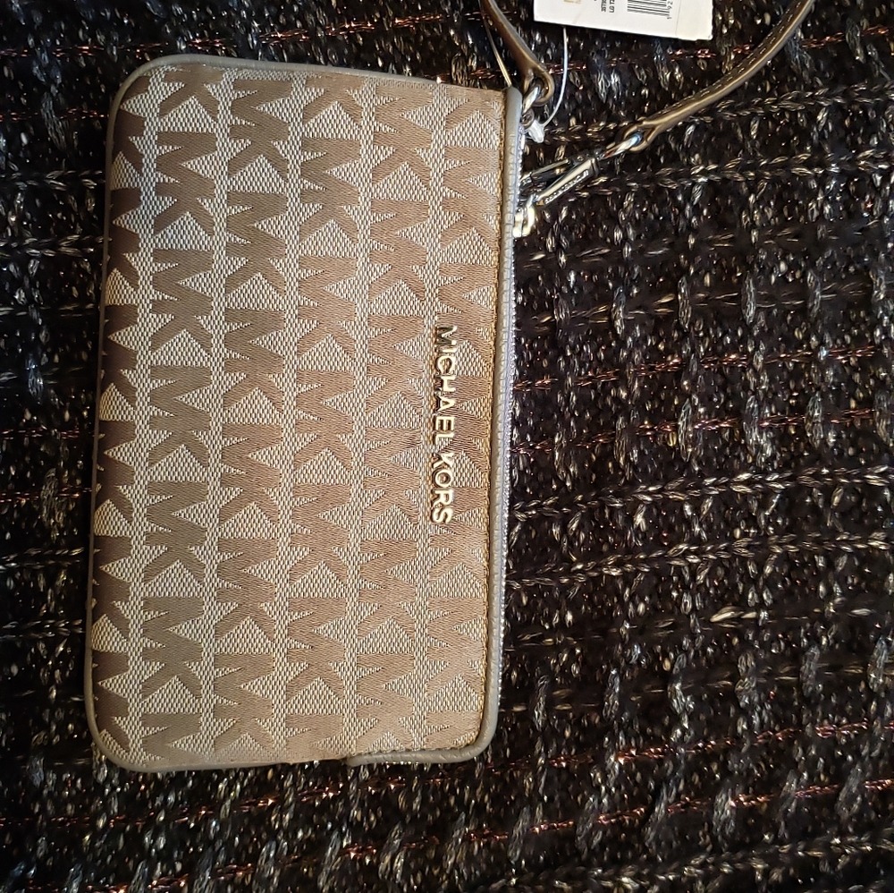 Grey Michael Kors Wristlet